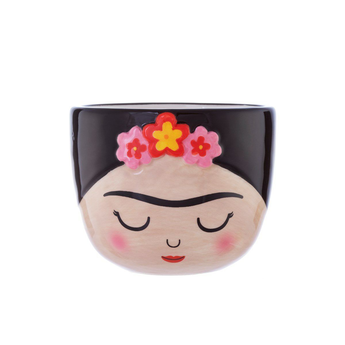 Mini Frida Kahlo Blumentopf farbig