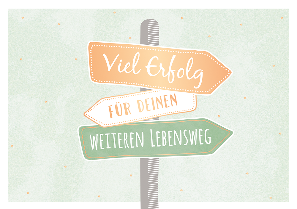 Abschiedskarte mit Gold-Veredelung