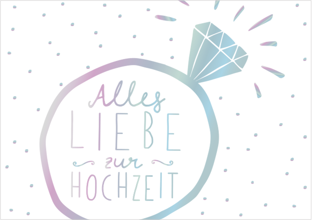 Hochzeitskarte Alles Liebe zur Hochzeit