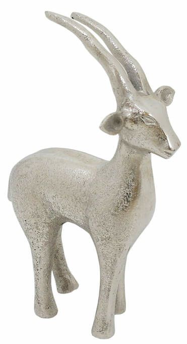 Aluminium Steinbock silbern roh