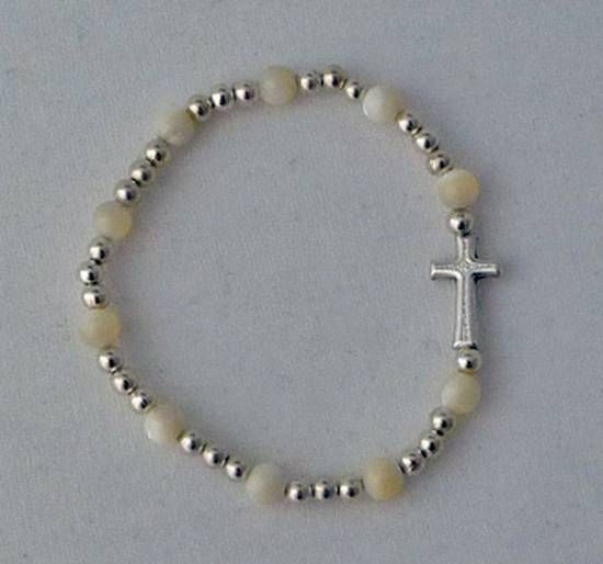 Armband mit Kreuz Perlmutt