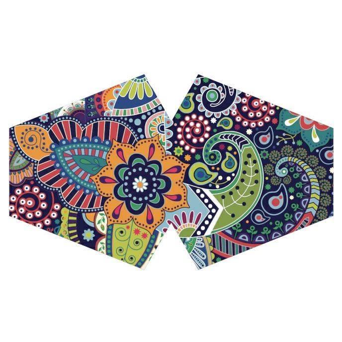 Erwachsenen Behelfsmaske Funky Swirls