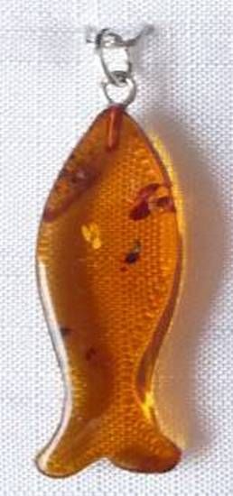 Bernstein Fisch-Anhänger