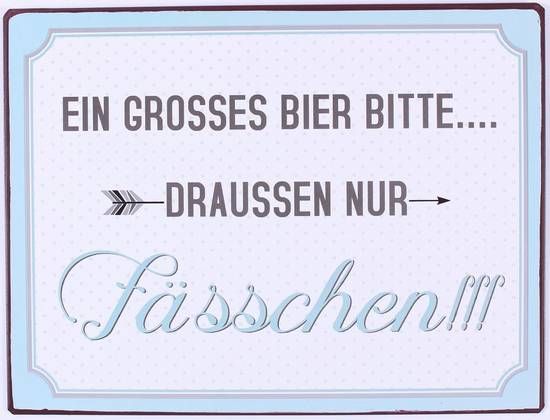 Blechschild Ein großes Bier bitte