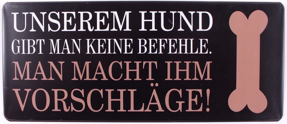 Blechschild-Magnet Keine Befehle