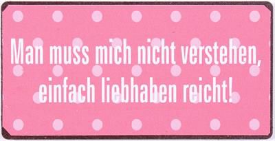 Blechschild-Magnet liebhaben reicht