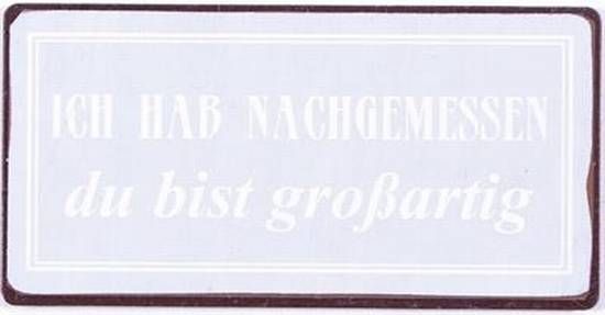 Blechschild-Magnet Du bist großartig
