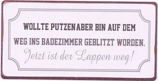 Blechbild-Magnet Lappen weg