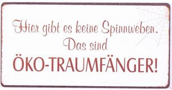Blechschild-Magnet Öko Traumfänger