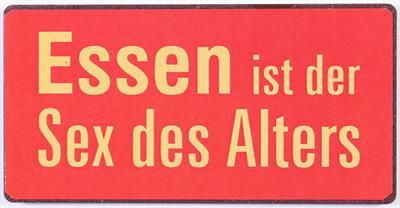Blechschild-Magnet Sex des Alters