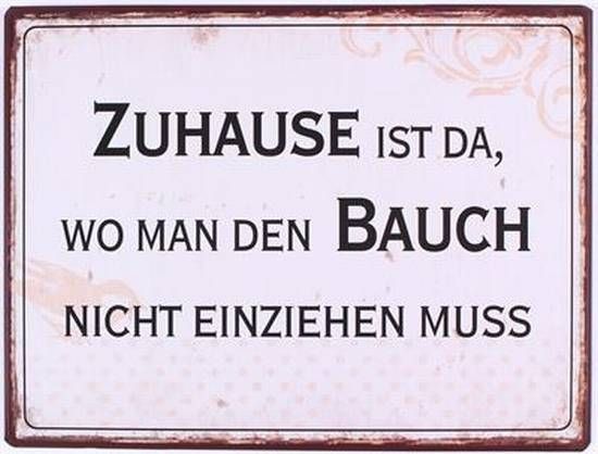 Blechschild Zuhause ist da...