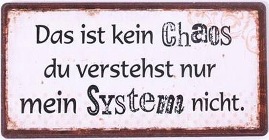 Blechschild-Magnet Das ist kein Chaos