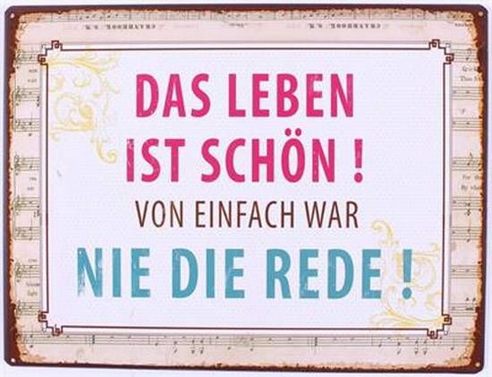 Blechschild Das Leben ist schön