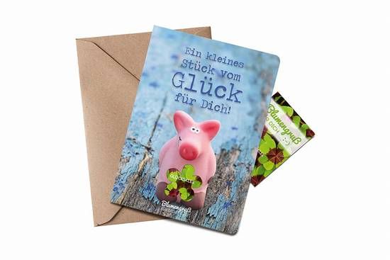 Blumengruß Glücksschwein