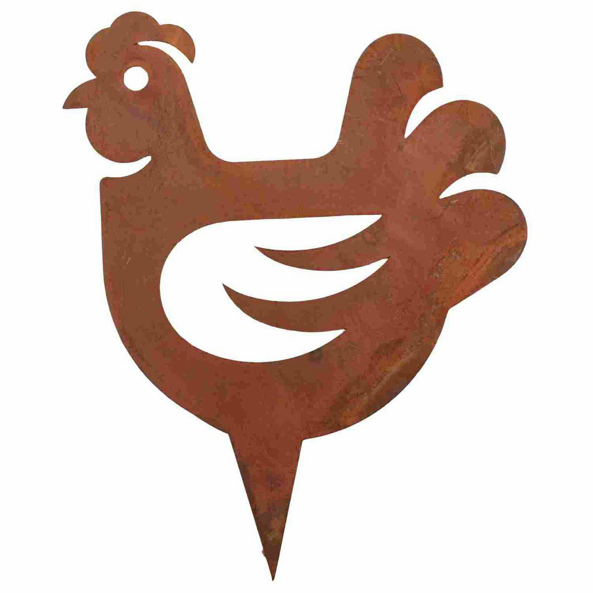 Gartenstecker Rost Huhn Lotte