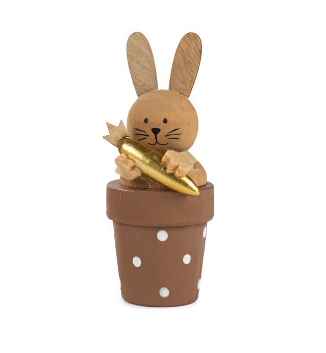 Hase im Topf mit Möhrchen