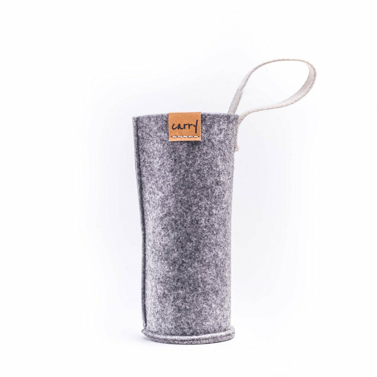 Upcycling-Flaschenhülle für Carry Bottle 07 l Grau  für 0,7 l