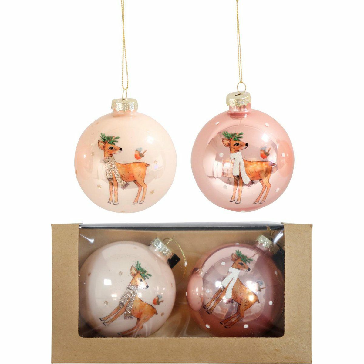 Christbaumkugel Bambi 2-er Set