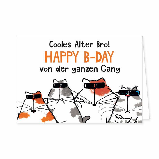 Doppelkarte Catzz - Cooles Alter Bro