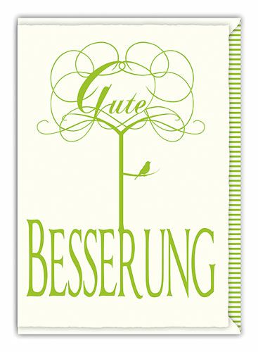 Karte Gute Besserung Letterpress