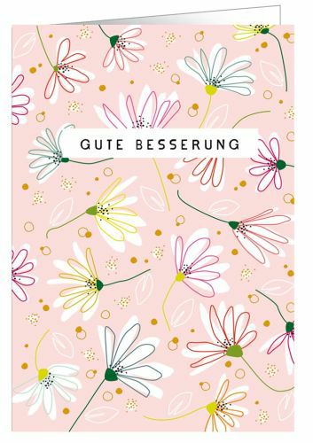 Doppelkarte Gute Besserung Pretty