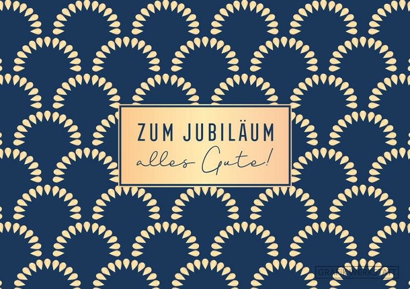 Doppelkarte Zum Jubiläum
