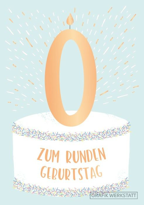 Doppelkarte Zum runden Geburtstag 
