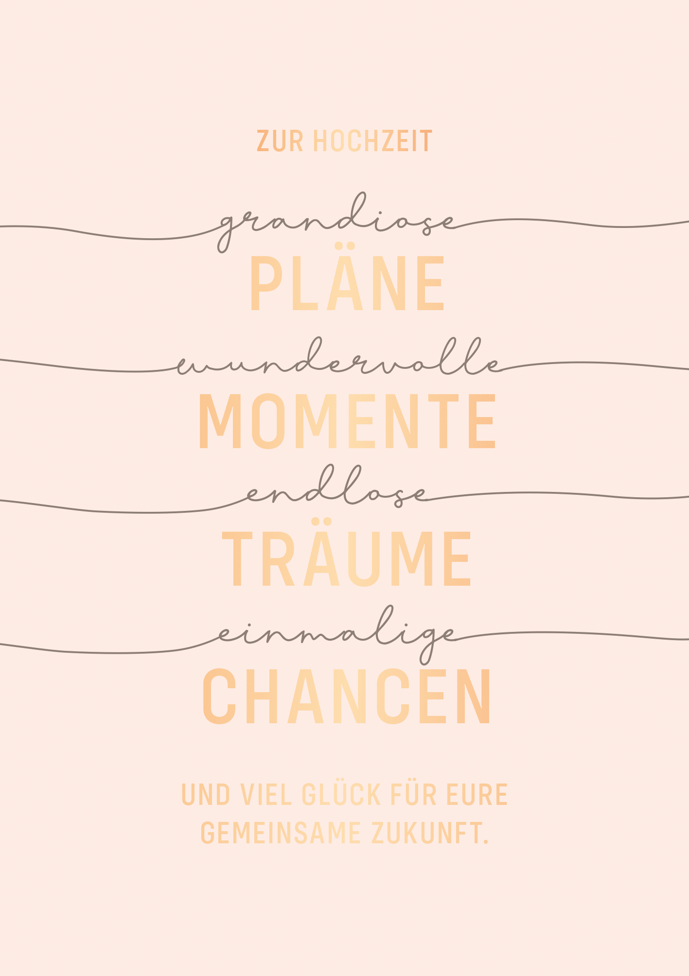 Doppelkarte Zur Hochzeit grandiose Pläne...