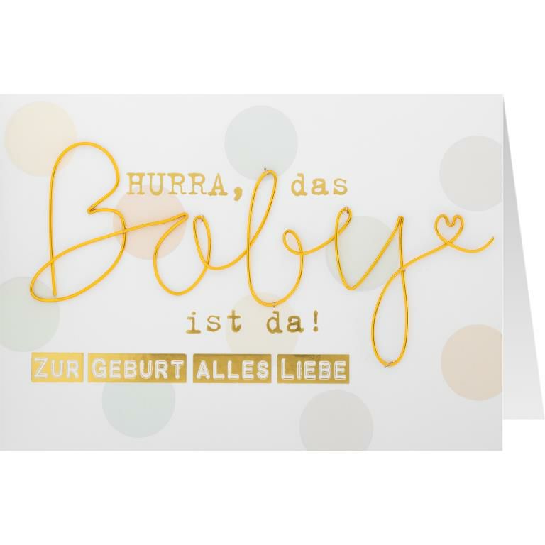 DrahtArtCard Hurra Baby