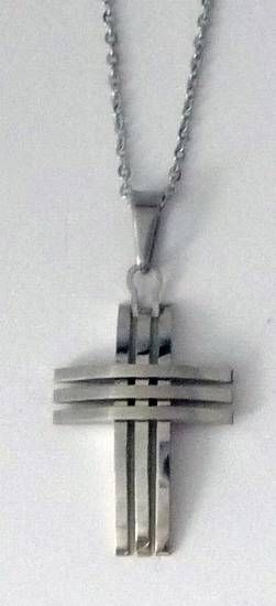 Edelstahlkreuz mit Kette