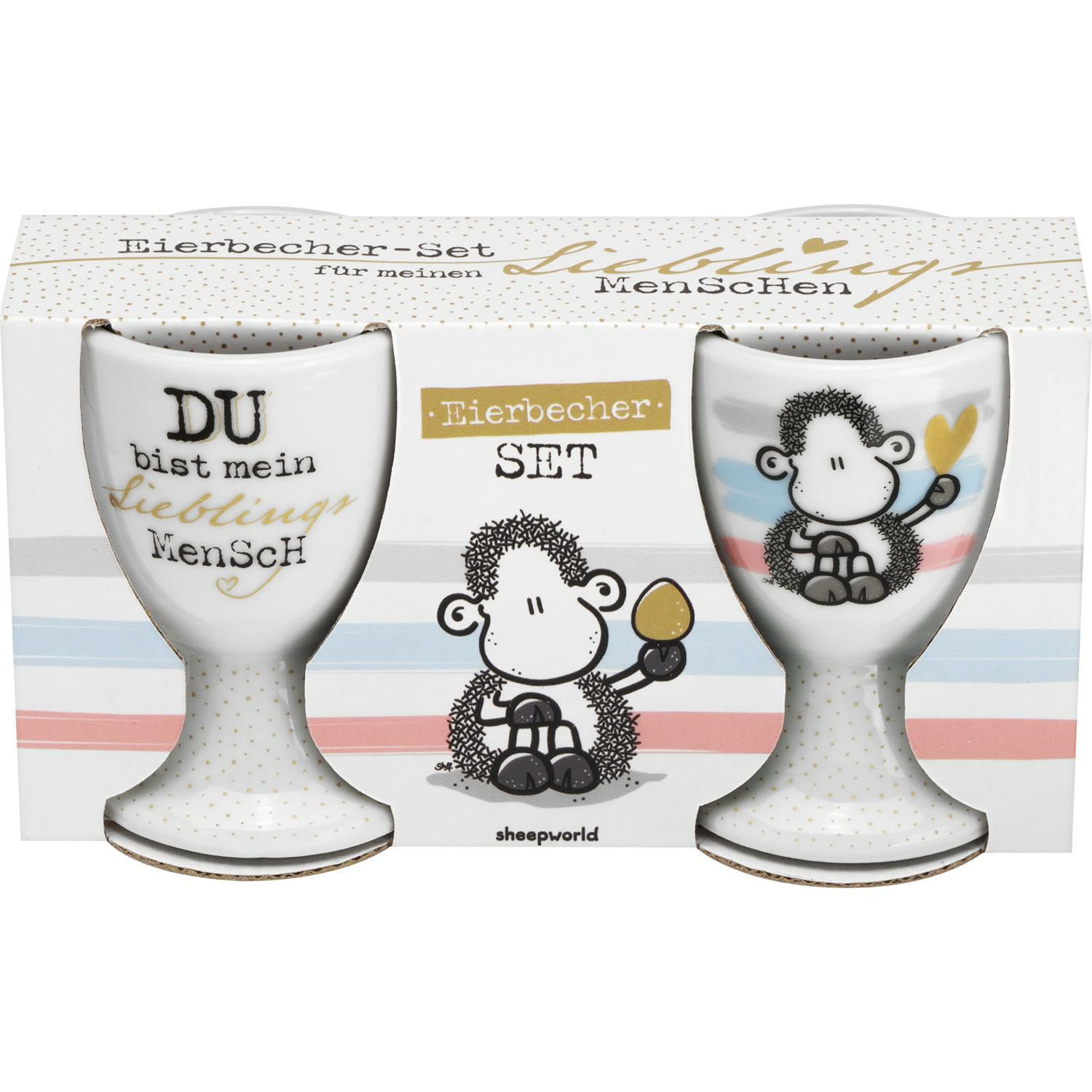 Eierbecher-Set Du bis mein Lieblingsmensch