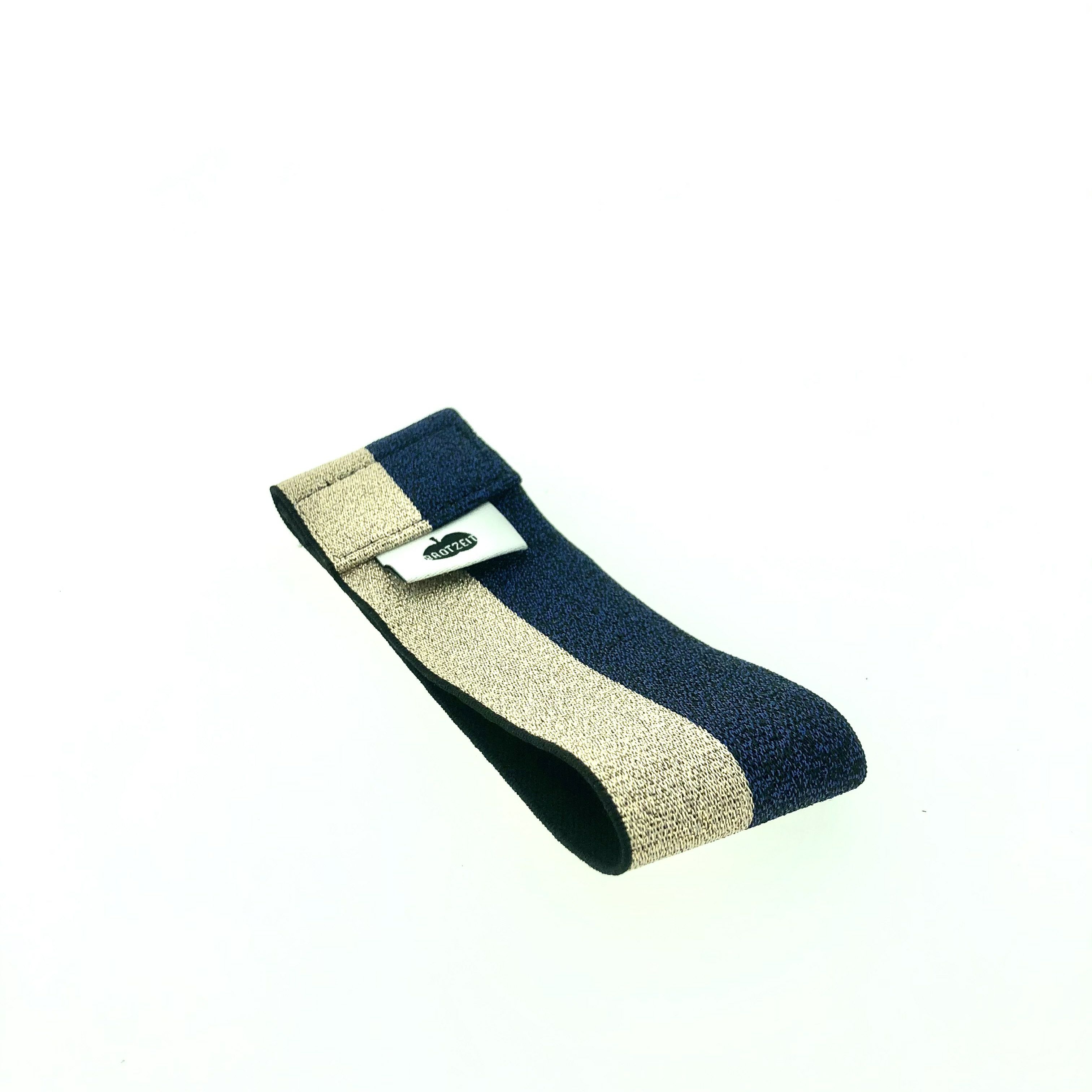 Brotzeit Gummi-Ersatzband silber-blau-glitzer