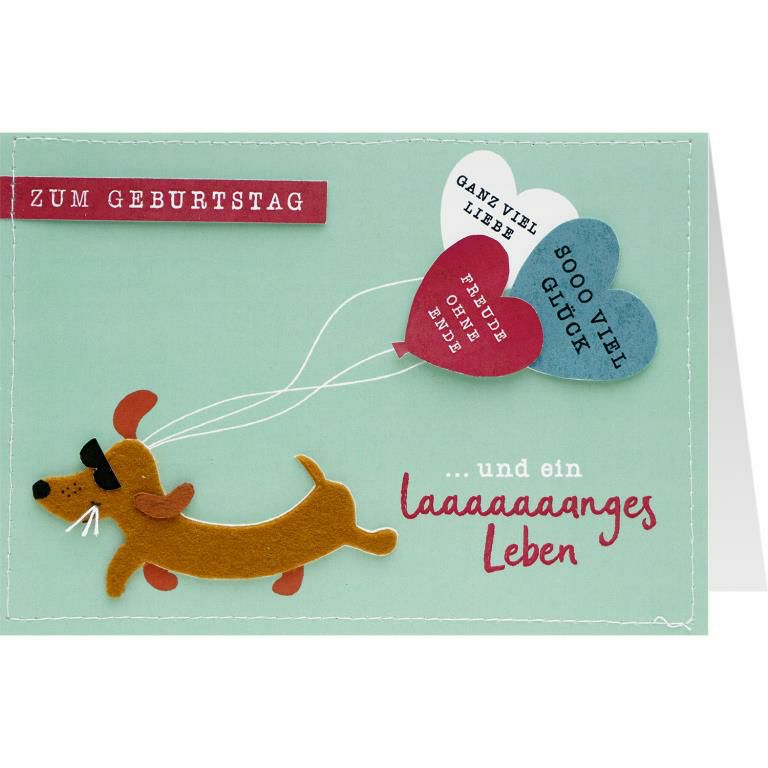 Filzkarte mit Hund