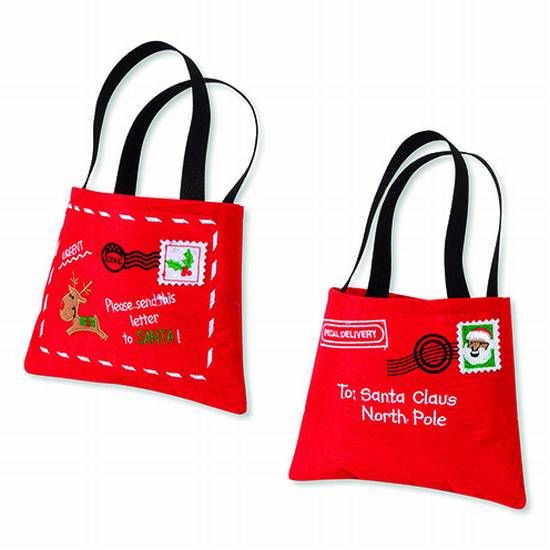 Weihnachts-Filztasche Nikolaus-Briefmarke