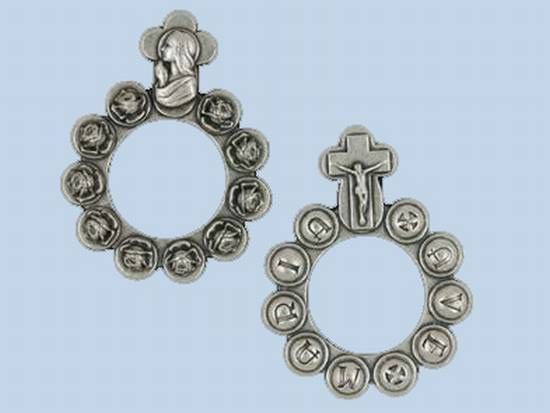 Fingerrosenkranz Metall Rosen