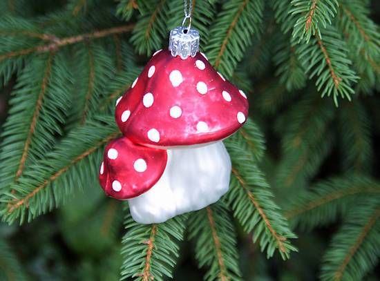 Christbaumschmuck Fliegenpilz 2er Set