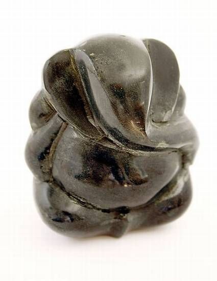 Ganesha, schwarzer Speckstein