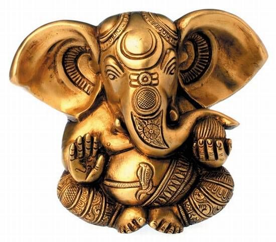 Ganesha, Messing, 13 cm
