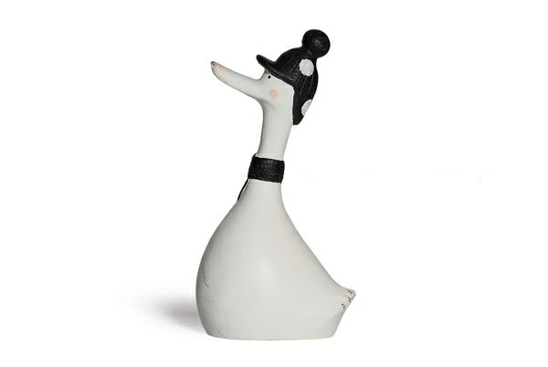 Gans mit schwarzer Mütze