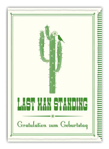 Geburtstagskarte Last man standing