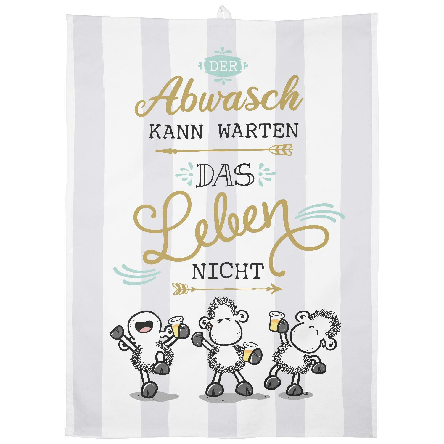Geschirrtuch Abwasch kann warten