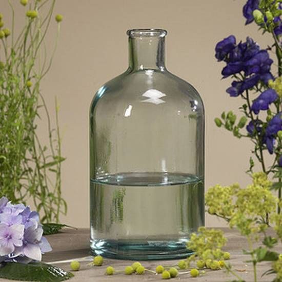 Glasflasche Retro, Klarglas groß
