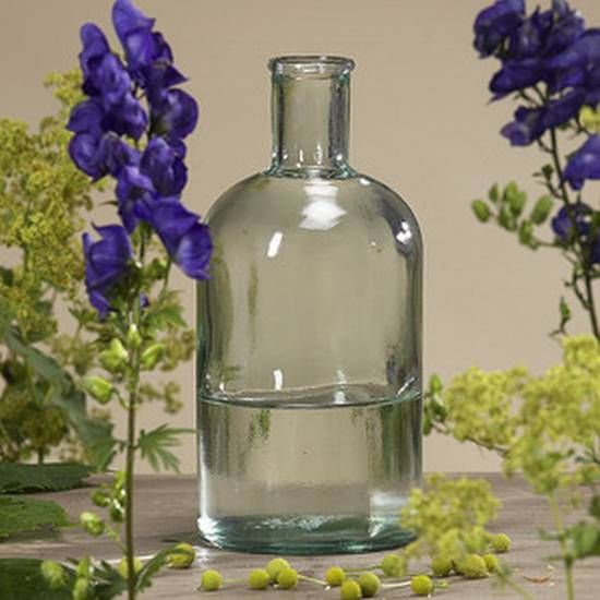 Glasflasche Retro, Klarglas,