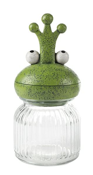 Glas mit Frosch-Deckel