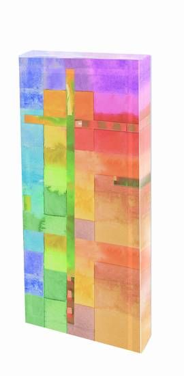 Glasquader mit Kreuz-Motiv