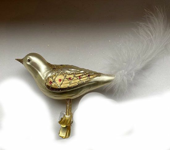 Christbaumschmuck Vogel groß champanger