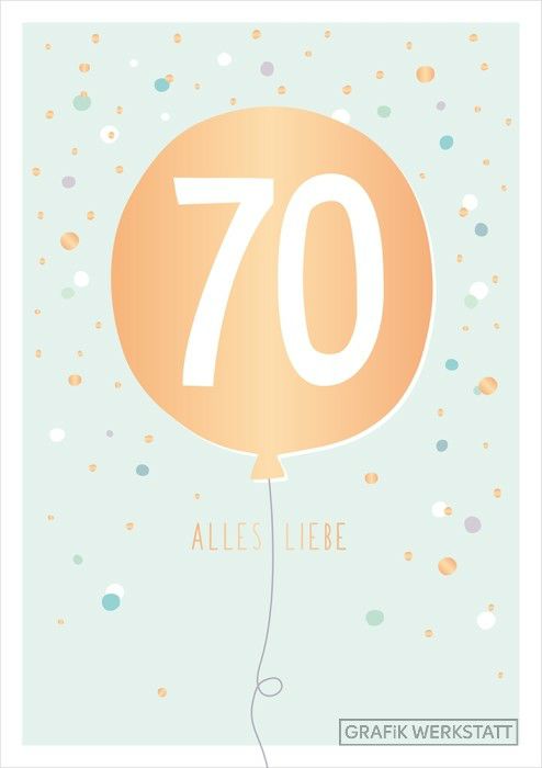 Doppelkarte 70 Alles Liebe