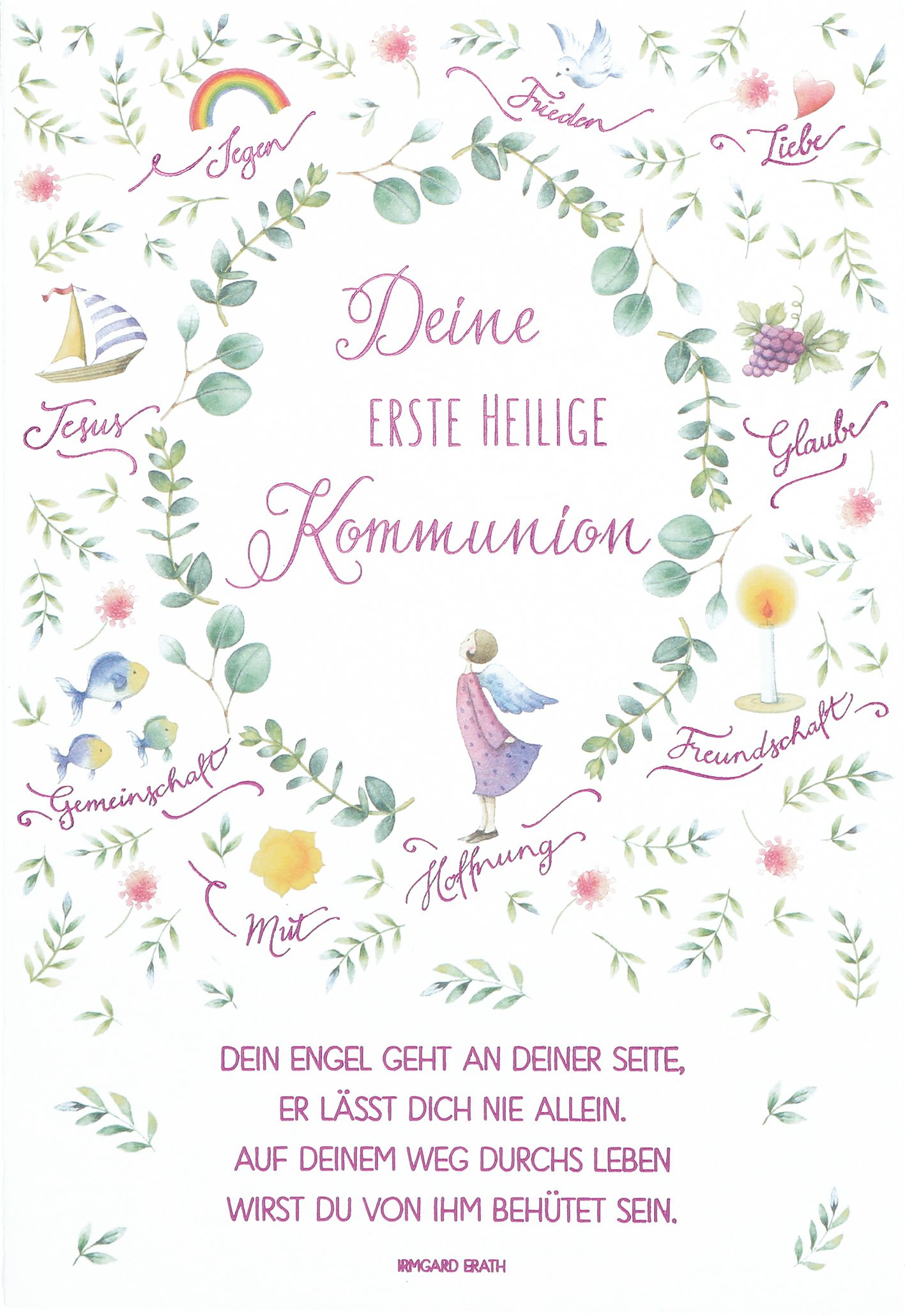 Glückwunschkarte Deine erste heilige Kommunion