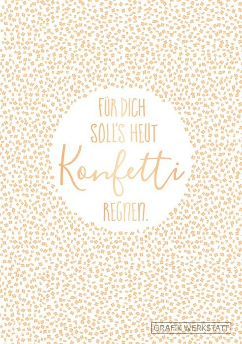 Maxi Card Konfetti regnen