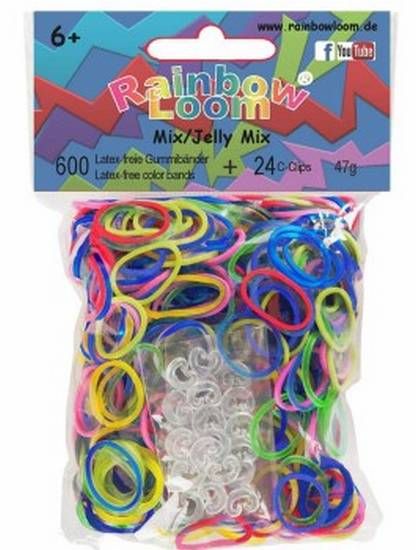 Rainbow Loom® Gummibänder Jelly  Mix